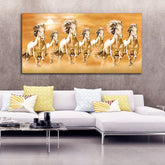 Seven Running Horses – Vastu Canvas Wall Painting | Decor Smart