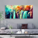 Beautiful Waterfall Scenery Canvas Wall Painting - Decor Smart
