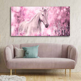 Beautiful White Horse Premium Wall Painting - Decor Smart