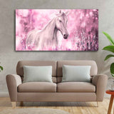 Beautiful White Horse Premium Wall Painting - Decor Smart