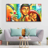 Big Size Canvas Wall Painting of Lord Radha Krishna - Decor Smart