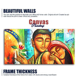 Big Size Canvas Wall Painting of Lord Radha Krishna - Decor Smart