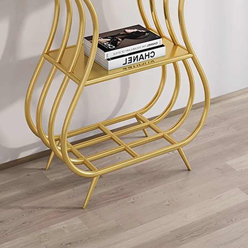 Black Narrow With Shelf Marble Top Console Table - Decor Smart