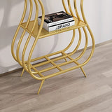 Black Narrow With Shelf Marble Top Console Table - Decor Smart