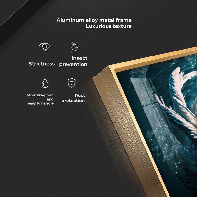 Blended By Love Swan Premium Acrylic Floating Wall Painting - Decor Smart