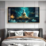 Buddha's Radiant Harmony Acrylic Floating Wall Painting - Decor Smart