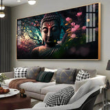 Calm Buddha Premium Acrylic Floating Wall Painting - Decor Smart