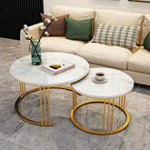 Classic Designer Tethered Iron Stand Coffee Table Set of 2 - Decor Smart
