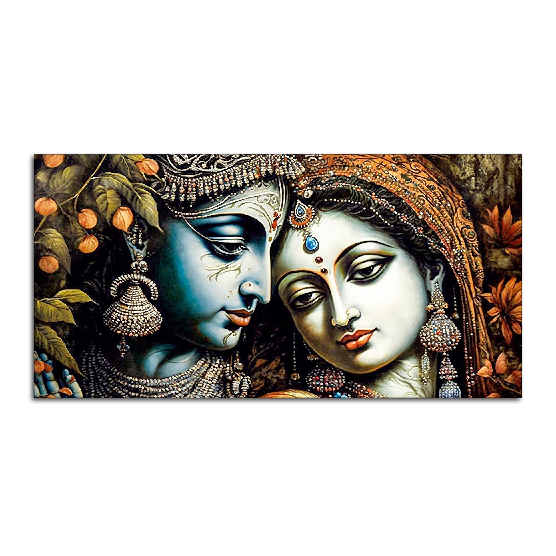 Classic Lord Radha Rani and krishna Canvas Wall Painting - Decor Smart