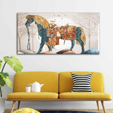 Patterned Horse Wall Art – Classic Premium Painting by Decor Smart