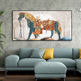 Patterned Horse Wall Art – Classic Premium Painting by Decor Smart