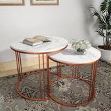 Classic Tethered Copper Nesting Table Set of 2 - Decor Smart