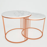 Classic Tethered Copper Nesting Table Set of 2 - Decor Smart