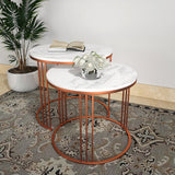 Classic Tethered Copper Nesting Table Set of 2 - Decor Smart