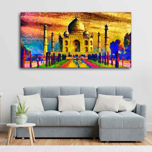 Classic Wall Painting of Taj Mahal - Decor Smart