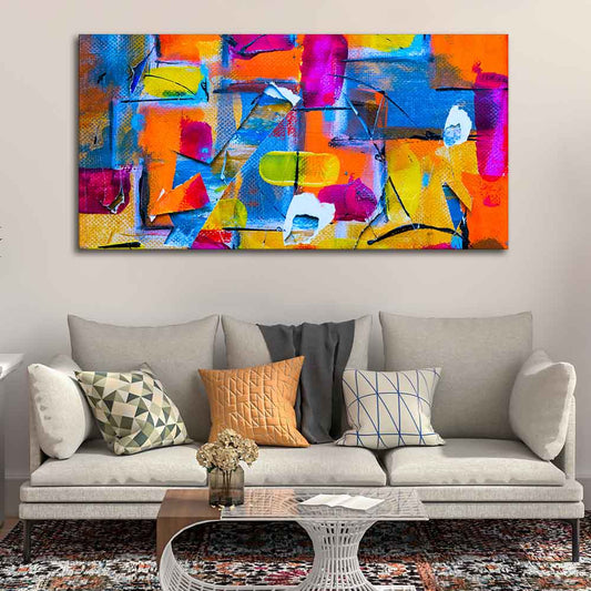 Colorful Abstract Art Premium Canvas Wall Painting - Decor Smart
