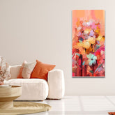 Colorful Flowers Abstract art Canvas Wall Painting - Decor Smart