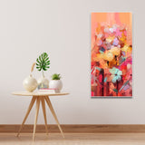 Colorful Flowers Abstract art Canvas Wall Painting - Decor Smart