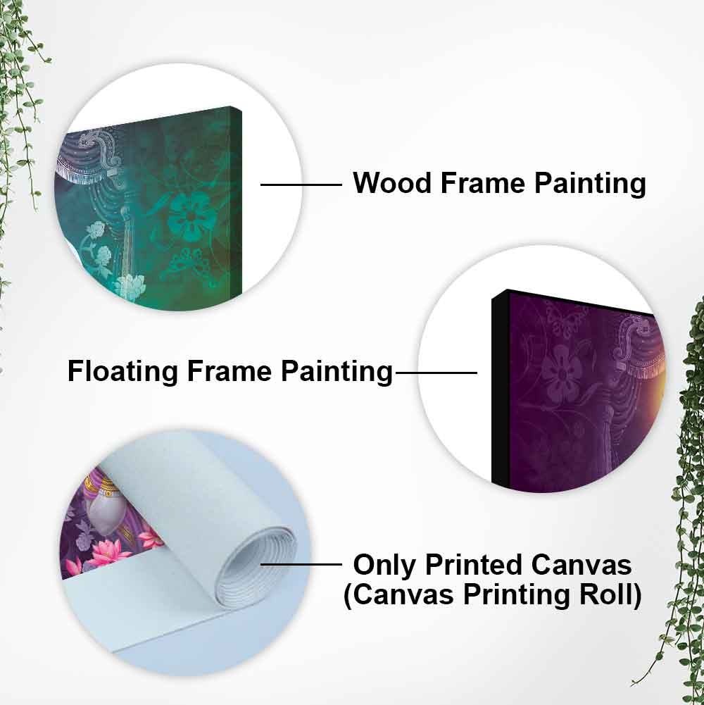 Colorful Wall Painting of Lord Radha Krishna - Decor Smart