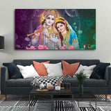 Colorful Wall Painting of Lord Radha Krishna - Decor Smart