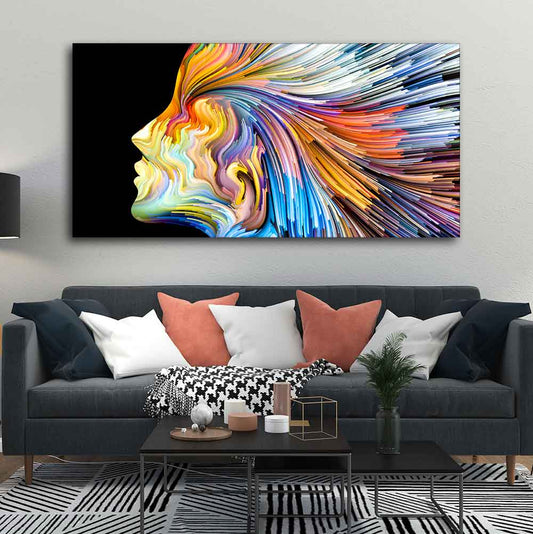 Colors of Imagination and Graphic Design Abstract Wall Painting - Decor Smart