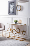 Contemporary Console Table in Geometric Pattern Design - Decor Smart