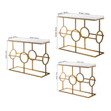 Contemporary Console Table in Geometric Pattern Design - Decor Smart