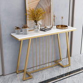 Creative White Marble Golden Top Console Table - Decor Smart