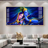 Credence Radha Krishna Love Premium Acrylic Floating Wall Painting - Decor Smart