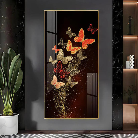 Decorative Butterfly Premium Acrylic Floating Vertical Wall Painting - Decor Smart