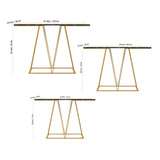 Designer Faux Black Marble V Shape Console Table - Decor Smart