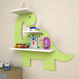 Dinosaur Shaped Wooden Wall Storage Shelf for Kids - Decor Smart