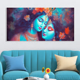 Divine Aura Radha Krishna Canvas Wall Painting - Decor Smart