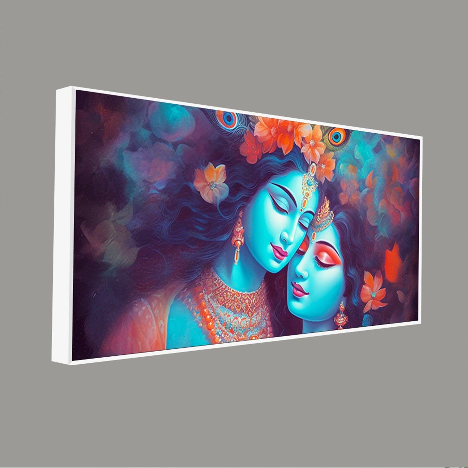 Divine Aura Radha Krishna Canvas Wall Painting - Decor Smart