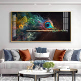 Divine Krishna Flute Premium Acrylic Floating Wall Painting - Decor Smart