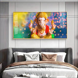 Divine Lord Ganesha Premium Acrylic Floating Wall Painting - Decor Smart