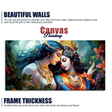 Divine Luster Painting of Radha Krishna Canvas Wall Painting - Decor Smart