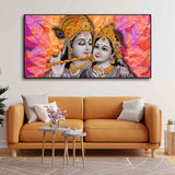 Divine Radha Krishna Canvas Wall Painting - Decor Smart