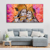 Divine Radha Krishna Canvas Wall Painting - Decor Smart