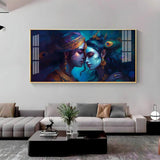 Divine Radha Krishna Premium Acrylic Floating Wall Painting - Decor Smart