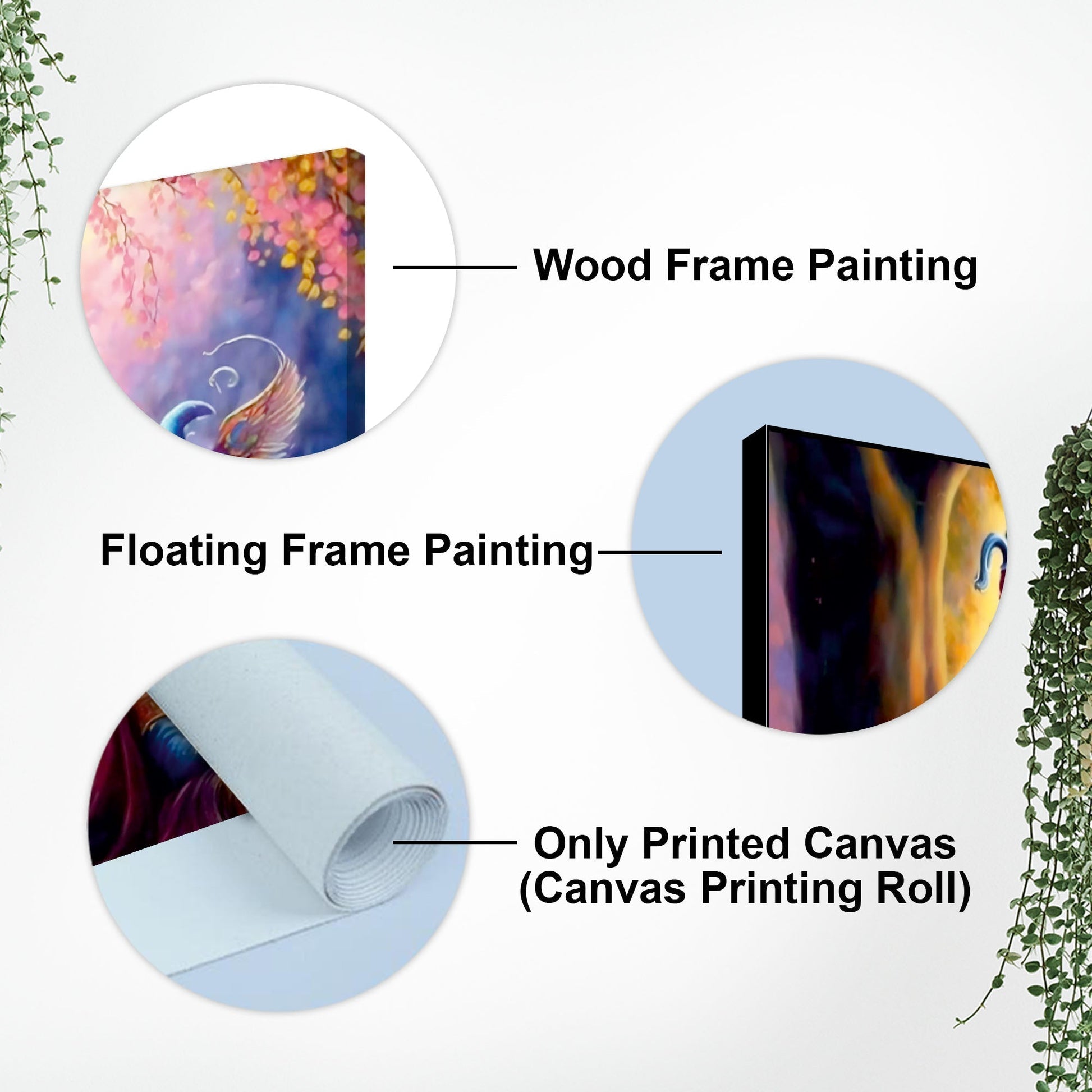 Divine Radha with Krishna Beautiful Canvas Wall Painting - Decor Smart