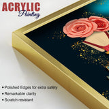 Dress of Golden Butterflies Acrylic Floating Wall Painting Set of 2 - Decor Smart