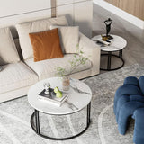 Duo Black Nesting Tables Set Of 2 - Decor Smart