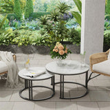 Duo Black Nesting Tables Set Of 2 - Decor Smart