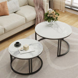 Duo Black Nesting Tables Set Of 2 - Decor Smart