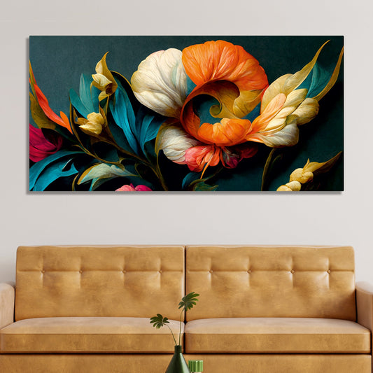 Elegant Floral Flower Artistic Art Canvas Wall Painting – Decor Smart Beauty