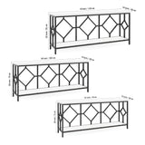 Extra Long White Black Durable Marble 2 Tier Console Table - Decor Smart