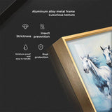 Fairytale Seven Horses Premium Acrylic Floating Wall Painting - Decor Smart