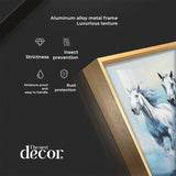 Fairytale Seven Horses Premium Acrylic Floating Wall Painting - Decor Smart