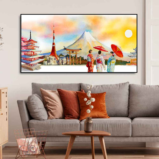 Famous Places of Japan Canvas Wall Painting - Decor Smart